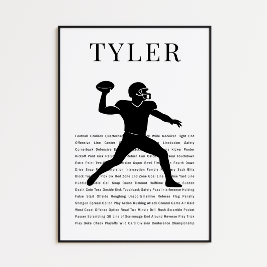 Personalized American Football Poster