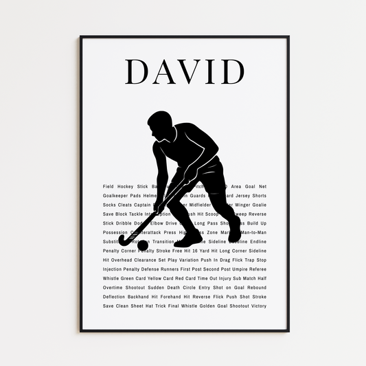 Personalized Field Hockey Poster