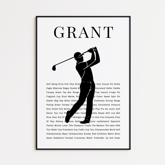 Personalized Golf Poster