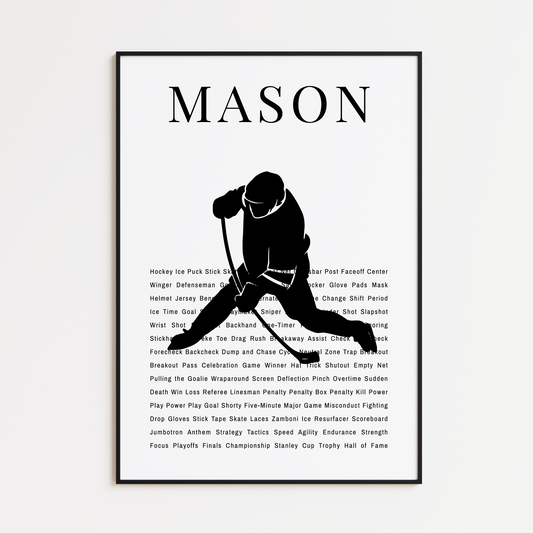 Personalized Hockey Poster