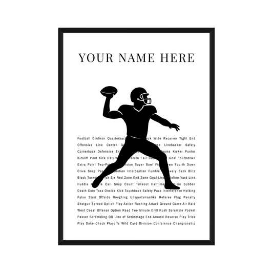 Personalized American Football Poster