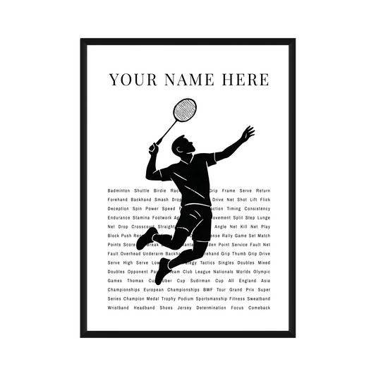 Personalized Badminton Poster