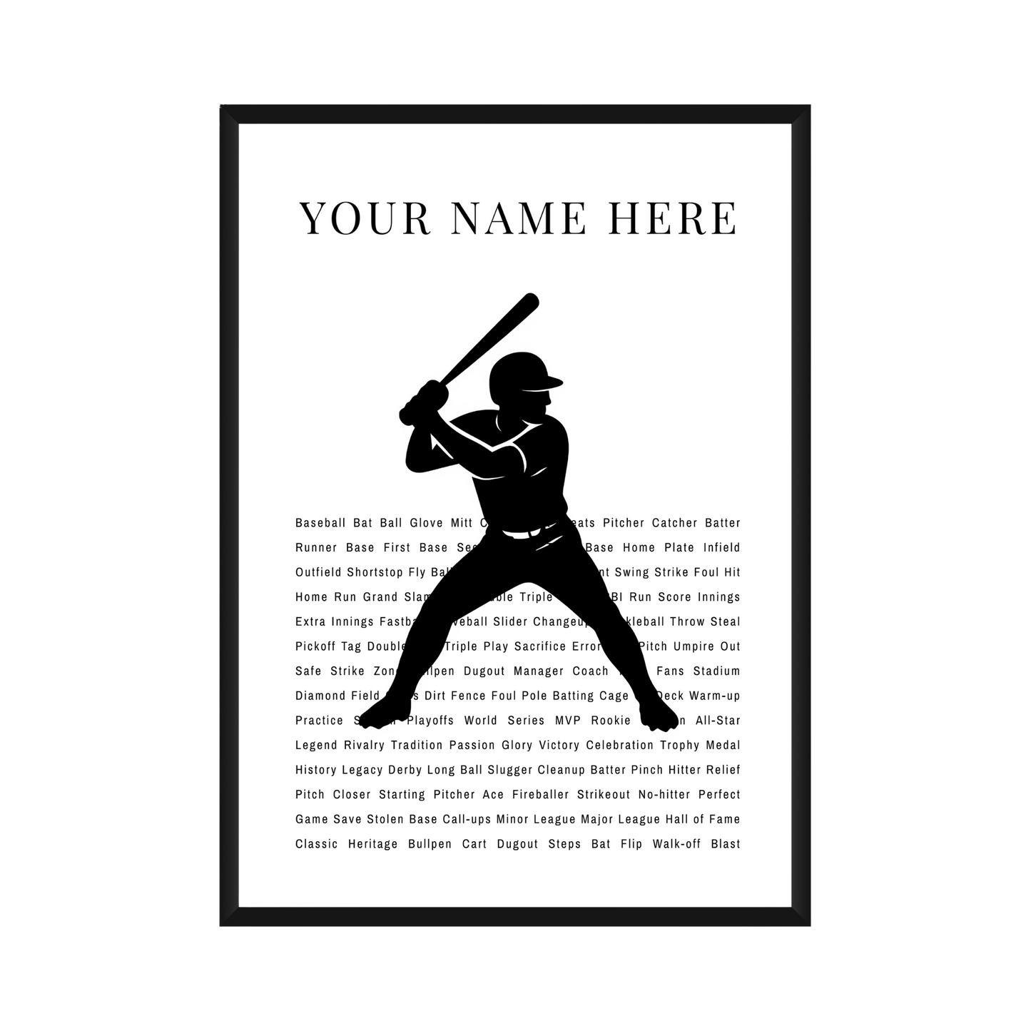Personalized Baseball Poster
