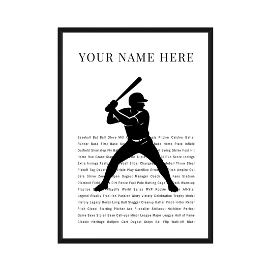 Personalized Baseball Poster