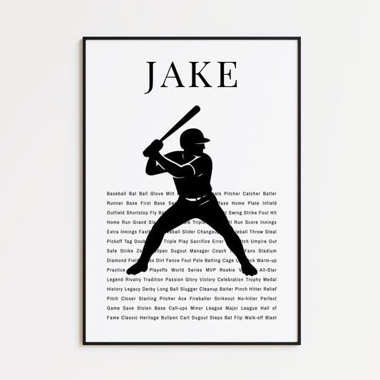 Personalized Baseball Poster
