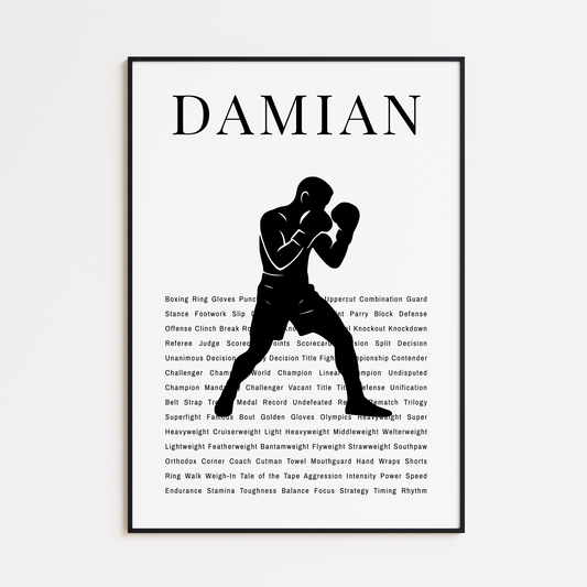 Personalized Boxing Poster