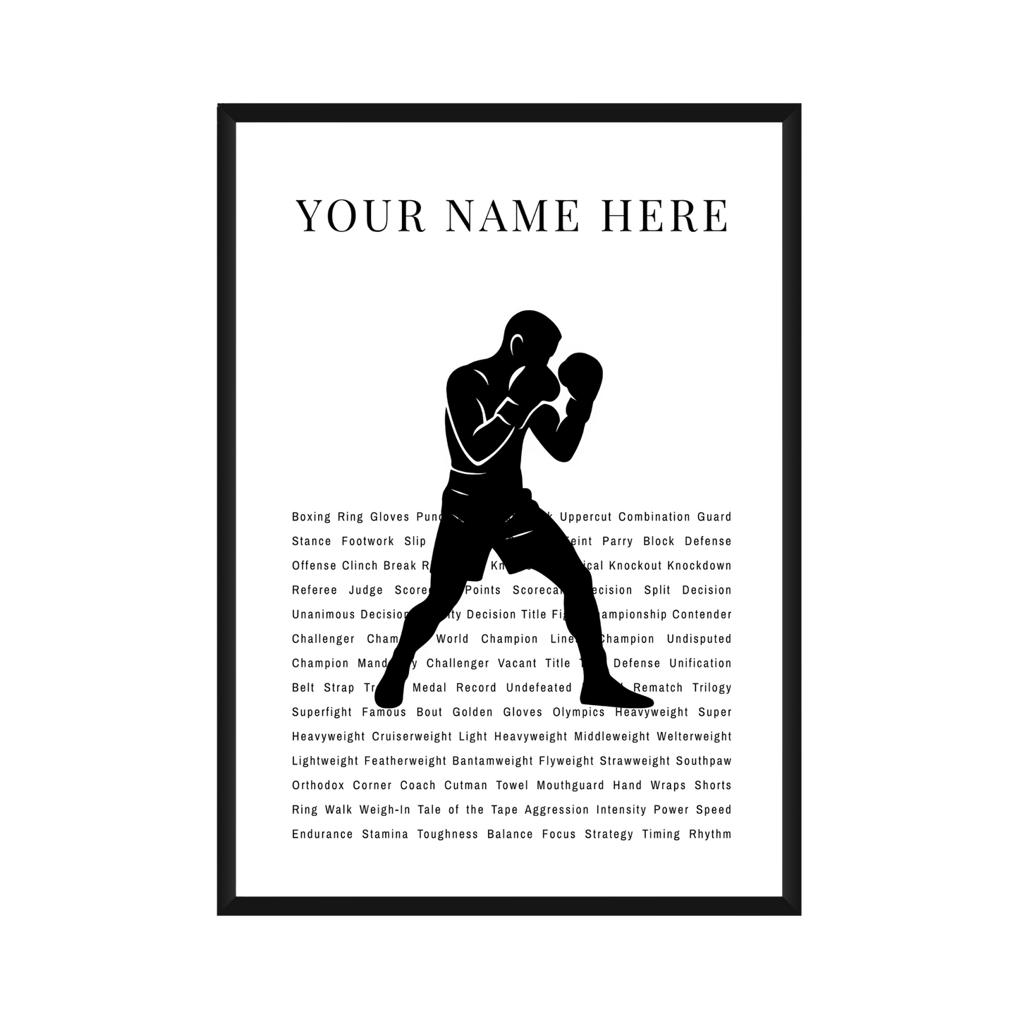 Personalized Boxing Poster
