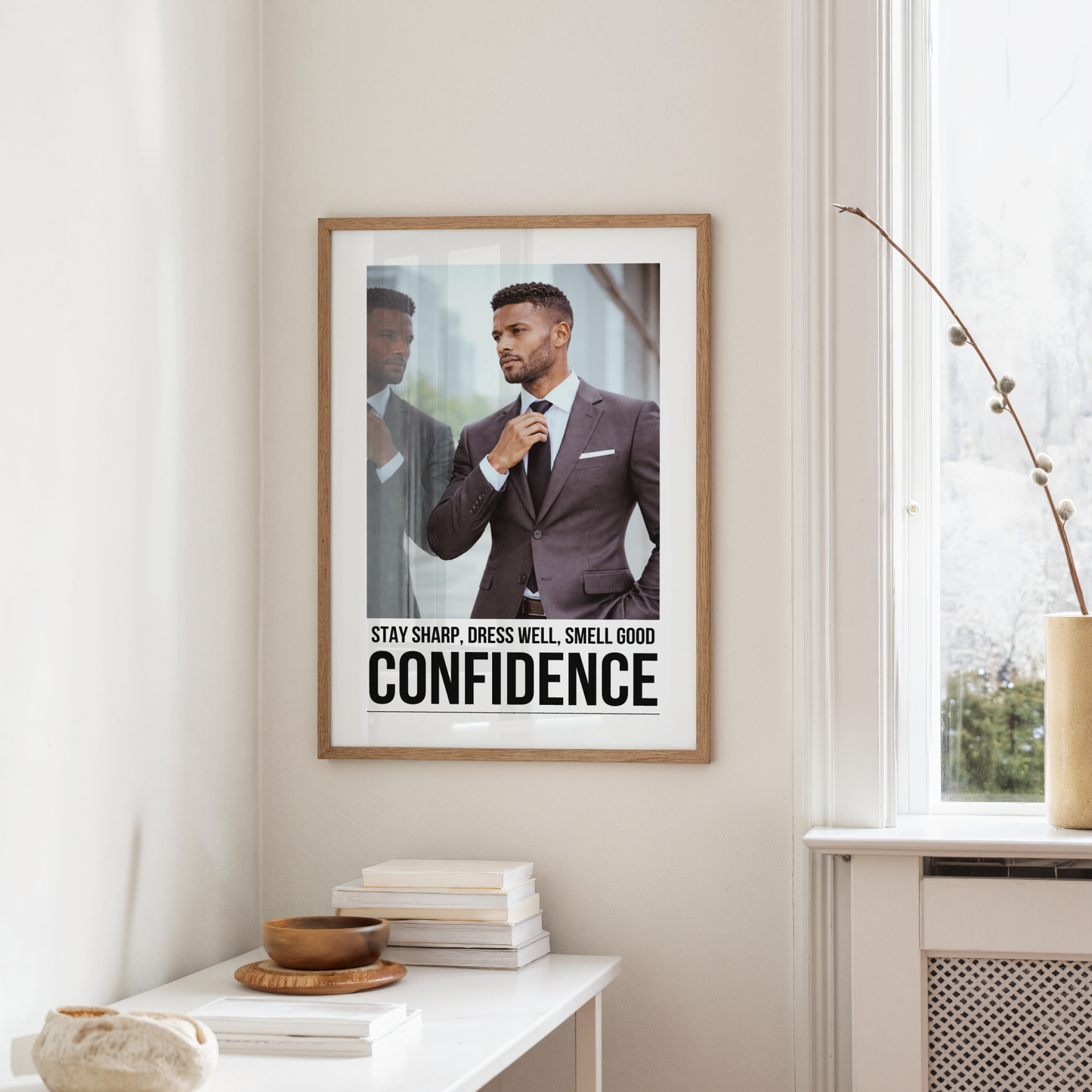 Stay sharp. Dress well. Smell good. Confidence.