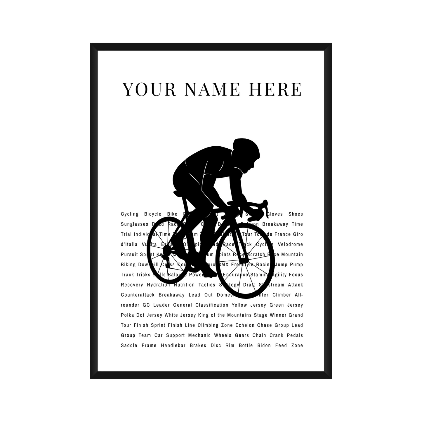 Personalized Cycling Poster