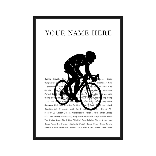 Personalized Cycling Poster