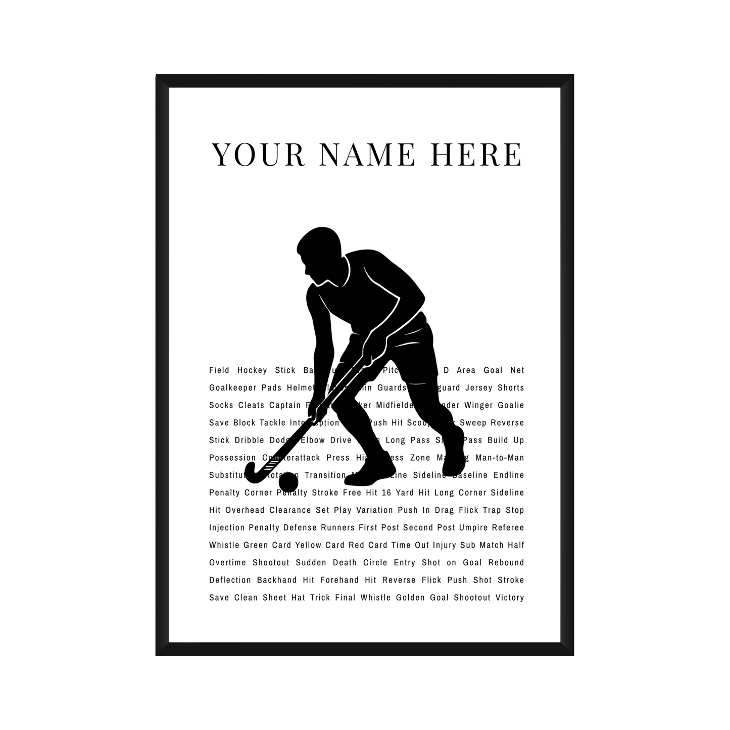 Personalized Field Hockey Poster