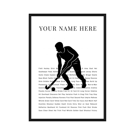 Personalized Field Hockey Poster