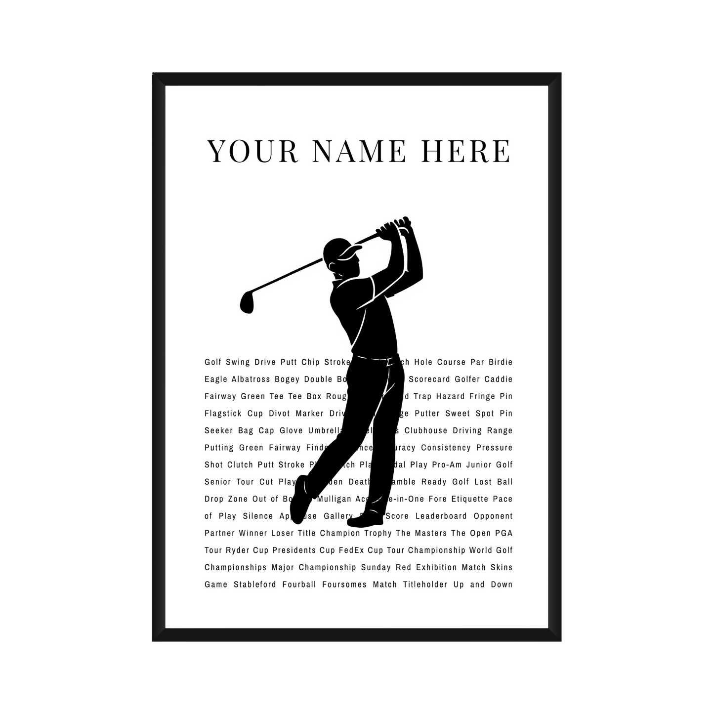 Personalized Golf Poster