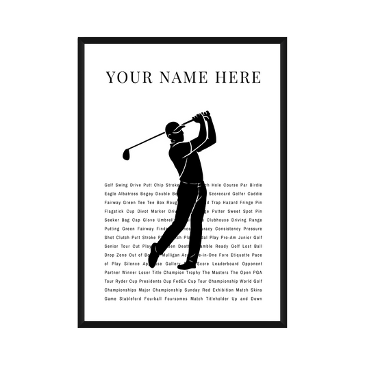 Personalized Golf Poster