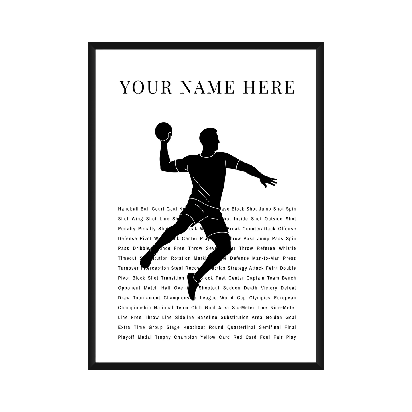 Personalized Handball Poster