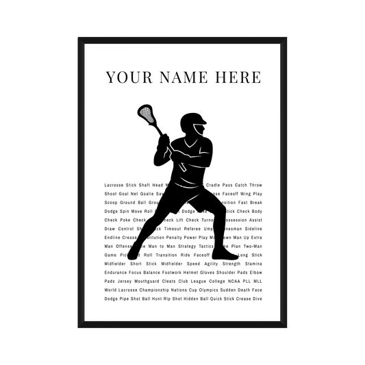 Personalized Lacrosse Poster