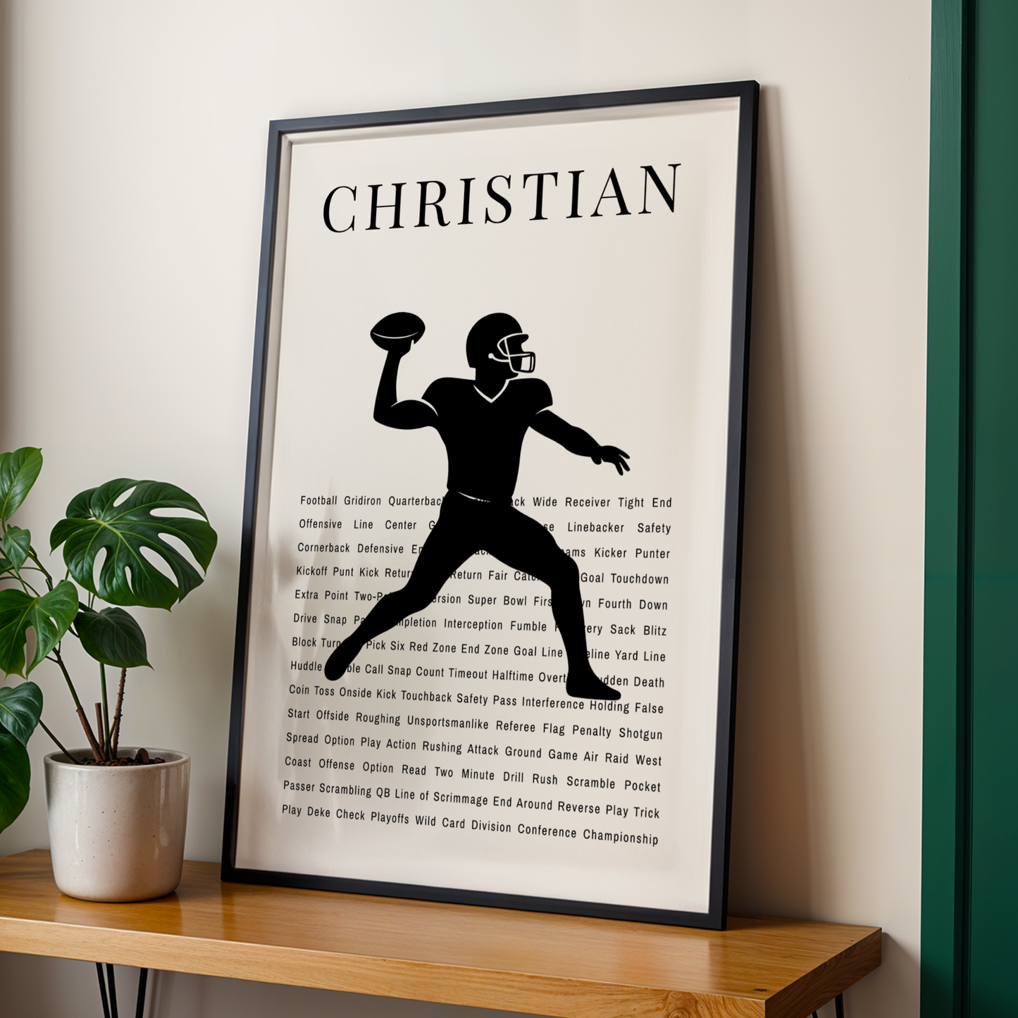 Personalized American Football Poster