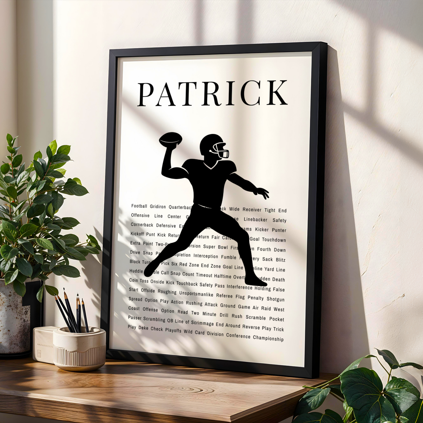 Personalized American Football Poster