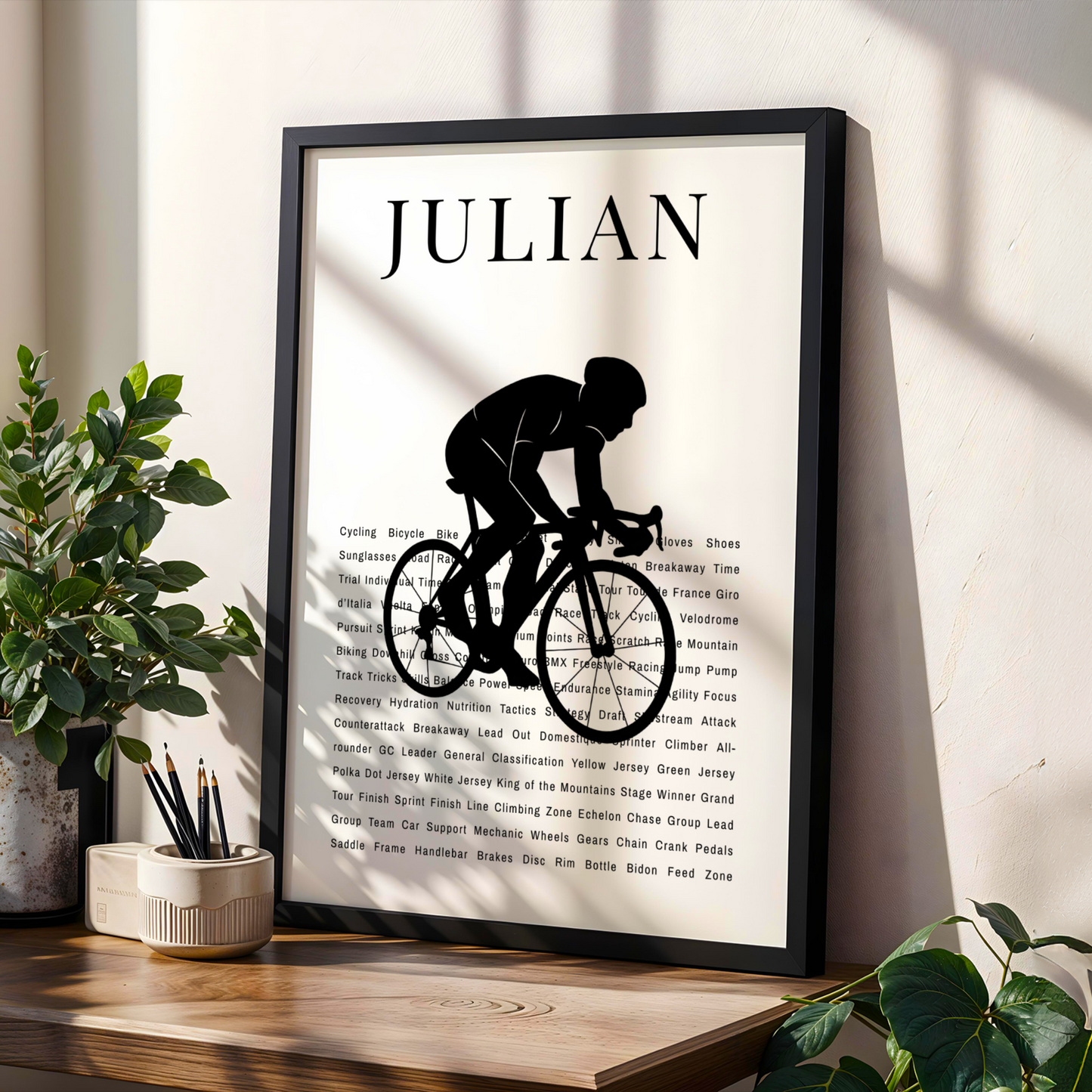 Personalized Cycling Poster