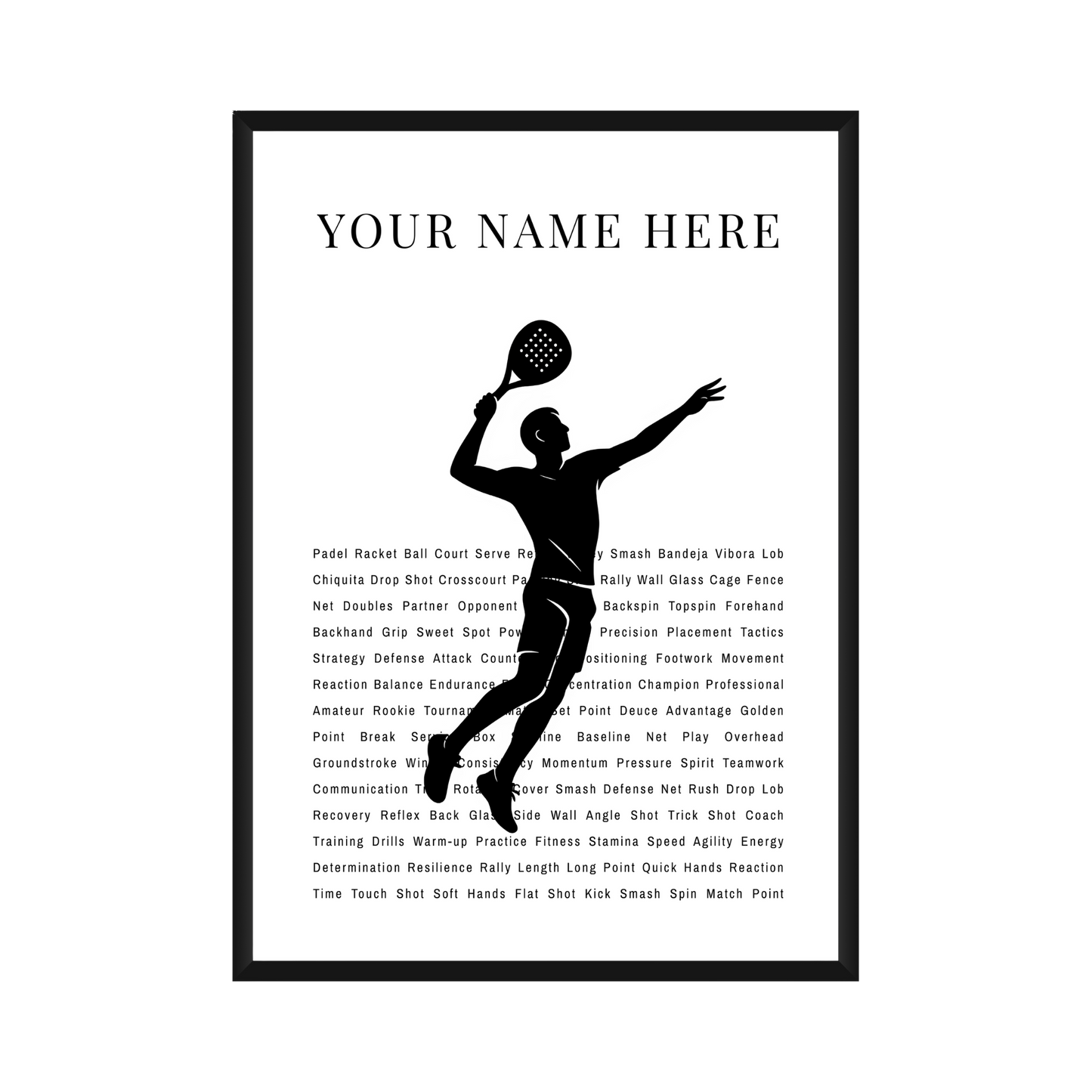 Personalized Padel Poster