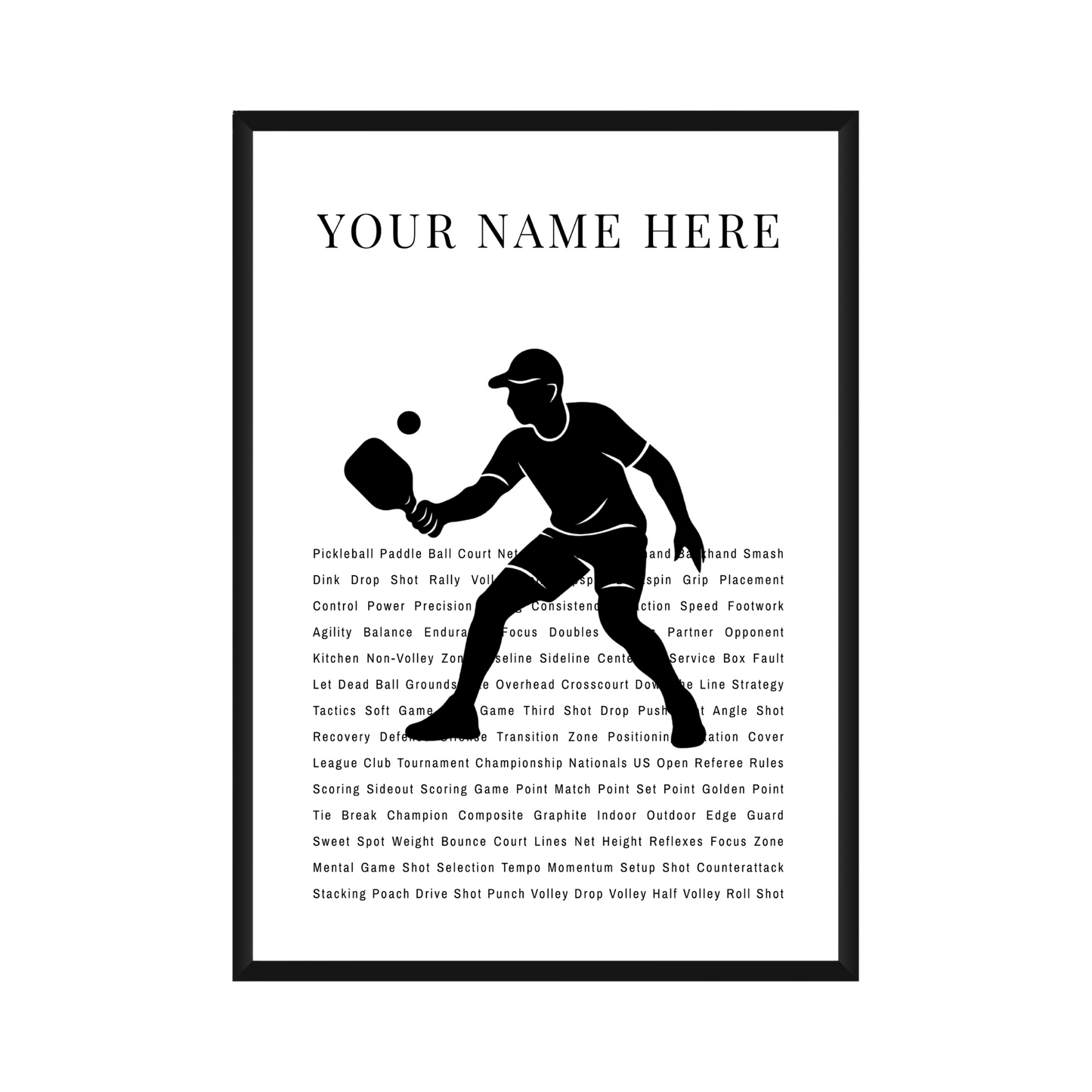 Personalized Pickleball Poster