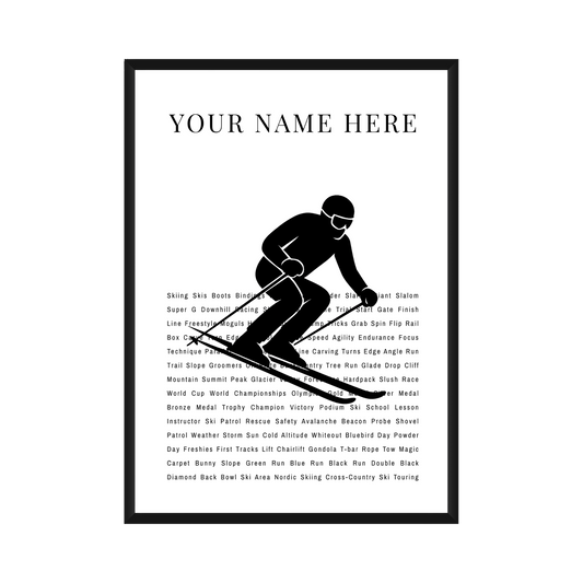 Personalized Skiing Poster