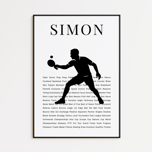 Personalized Table Tennis Poster