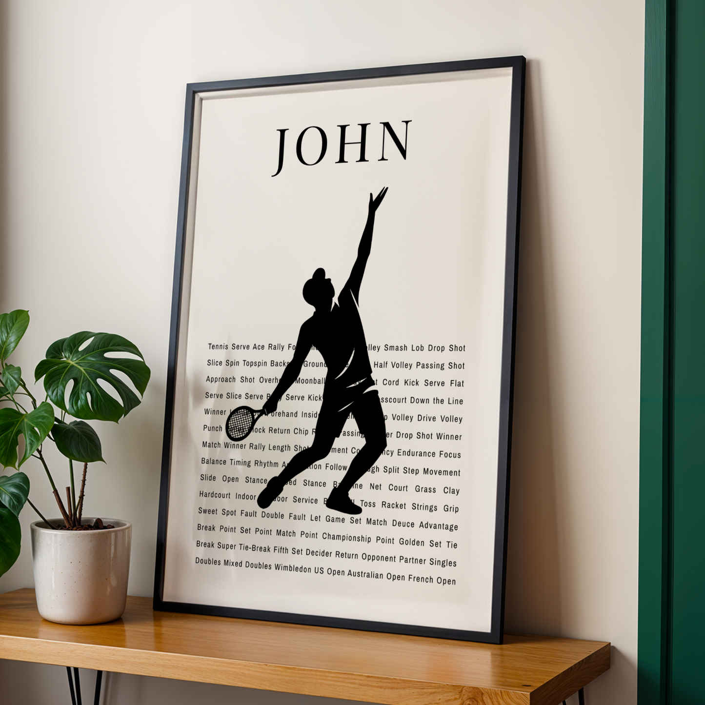 Personalized Tennis Poster