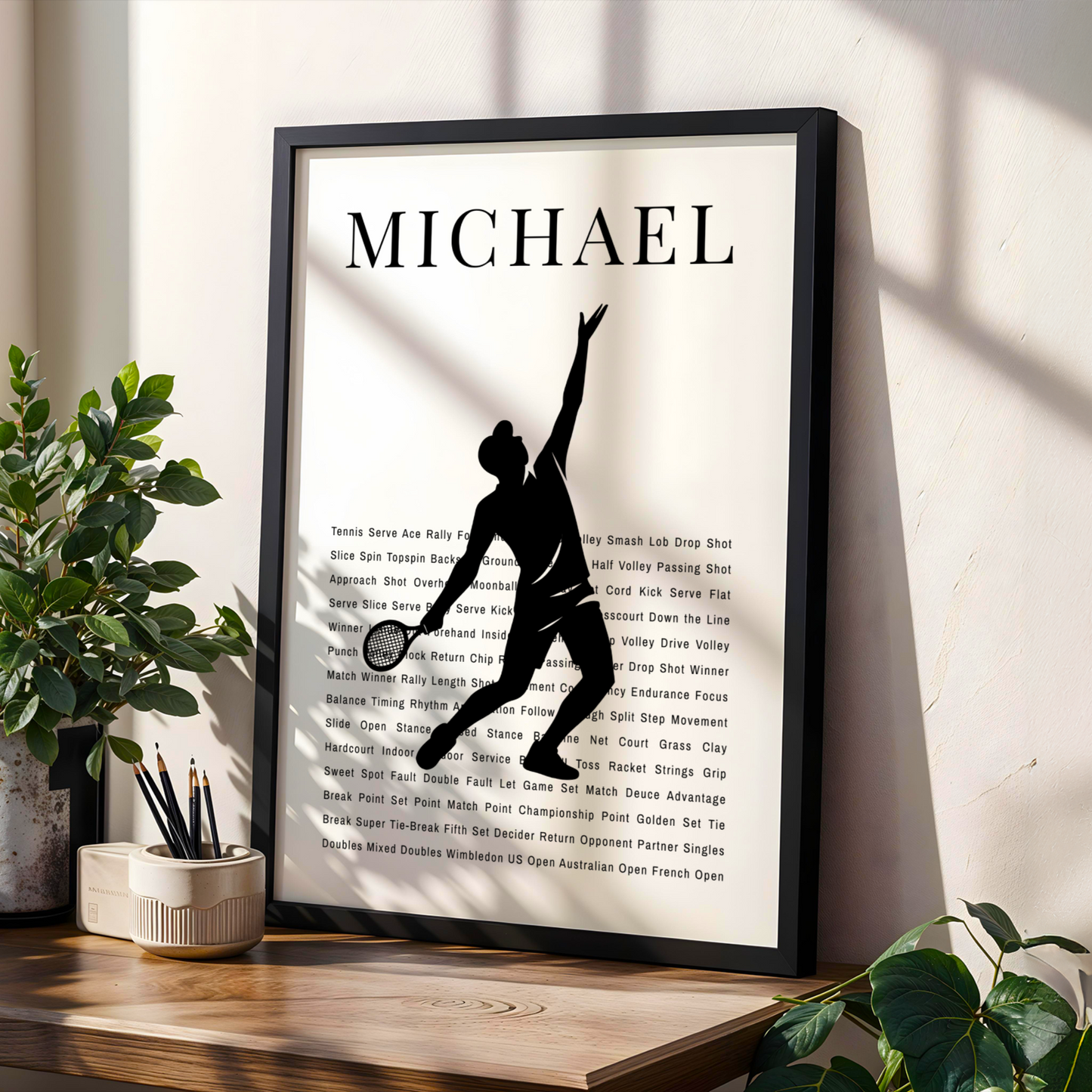 Personalized Tennis Poster