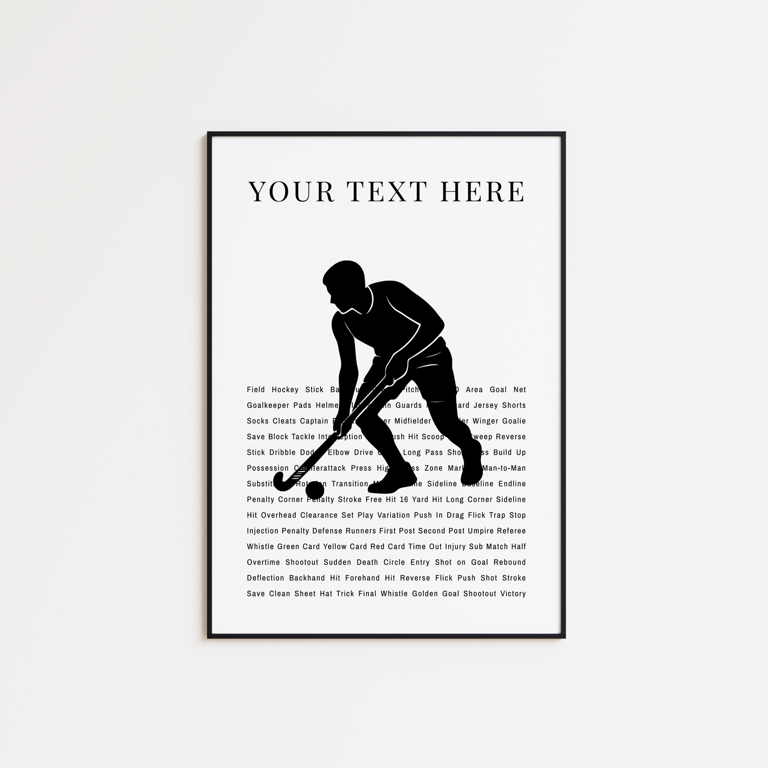 Personalized Field Hockey Poster
