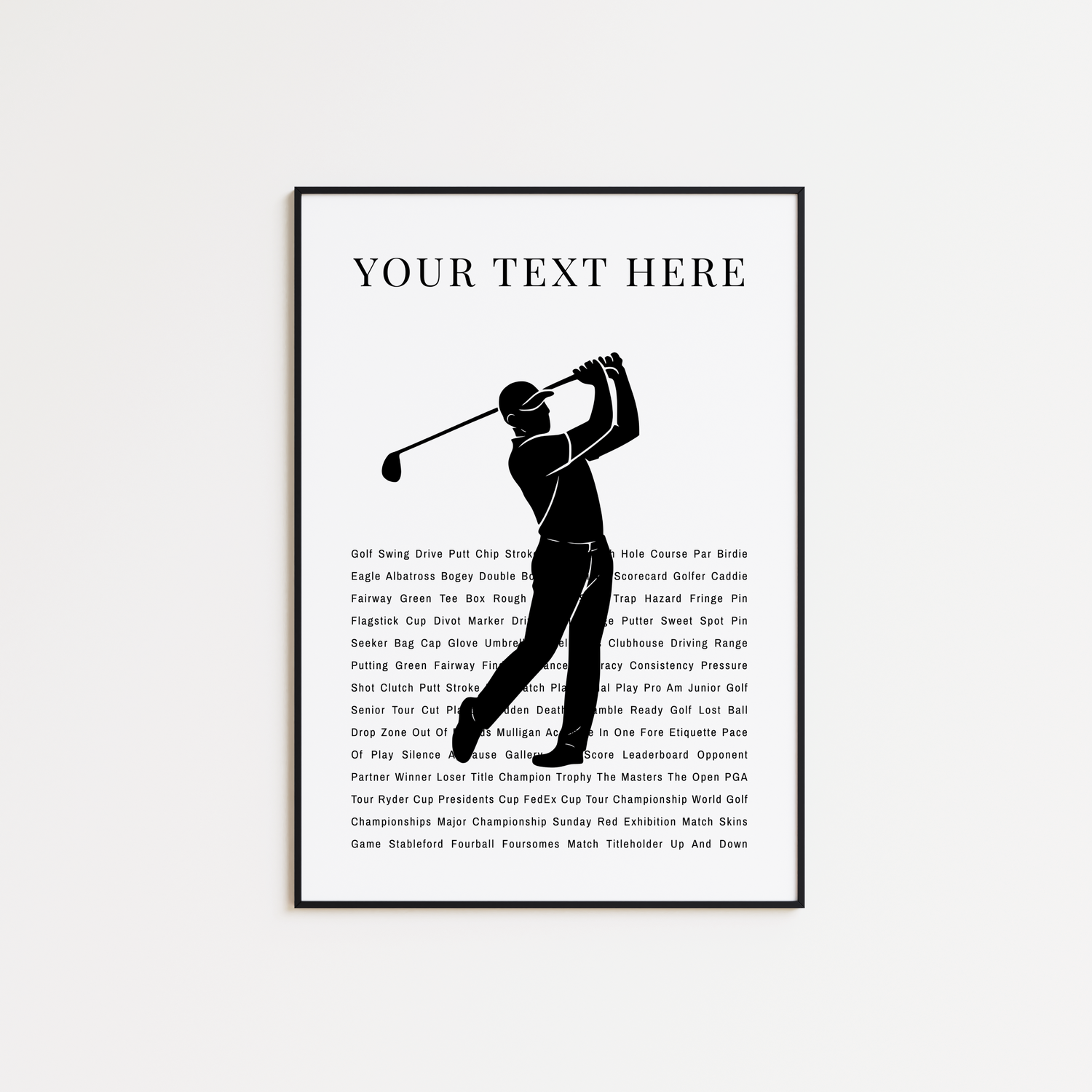 Personalized Golf Poster