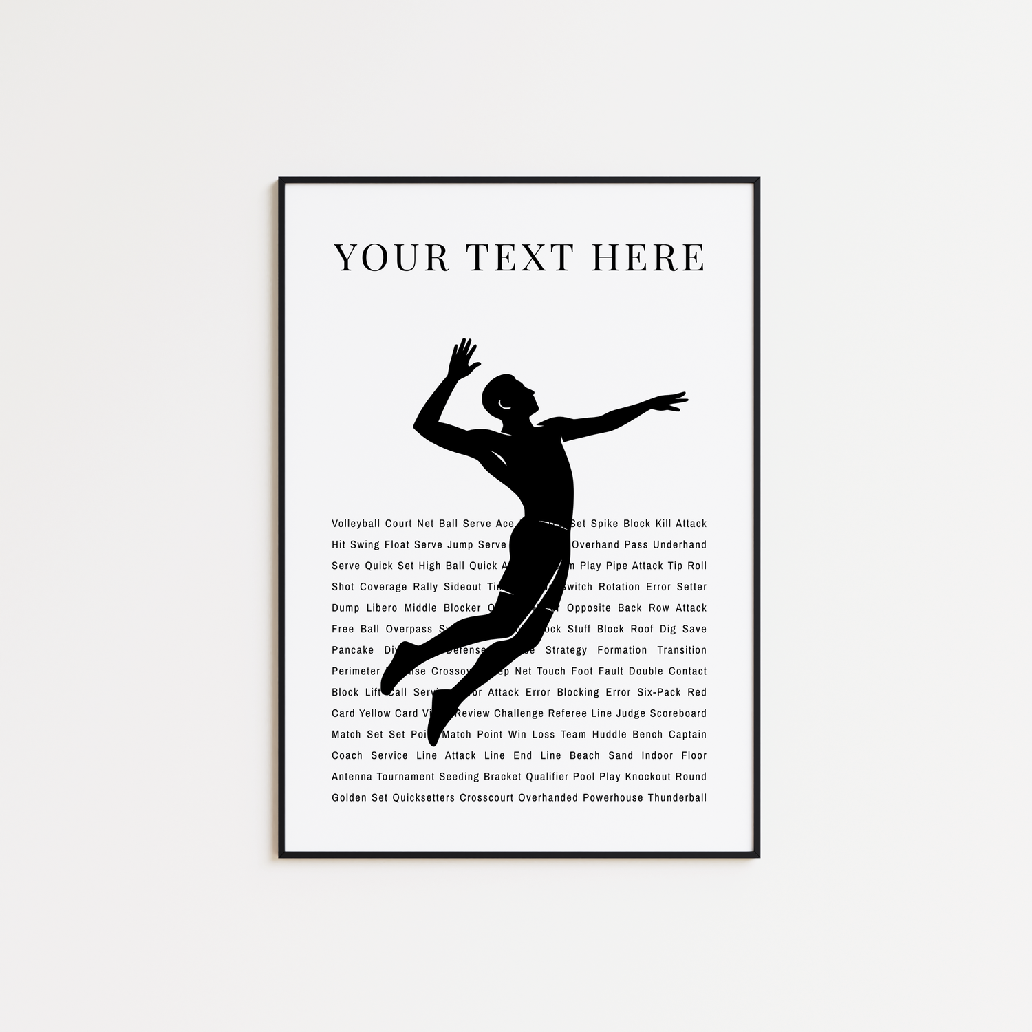 Personalized Volleyball Poster